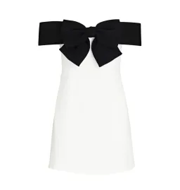 Self-Portrait Off-Shoulder Bow Mini Dress White Size AU 6 for rent on The Volte - image 6
