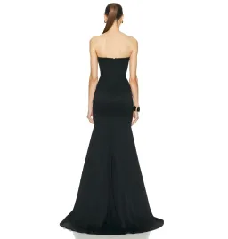 Alex Perry Strapless Sweetheart Drape Gown Black Size AU 8 for rent on The Volte - image 3
