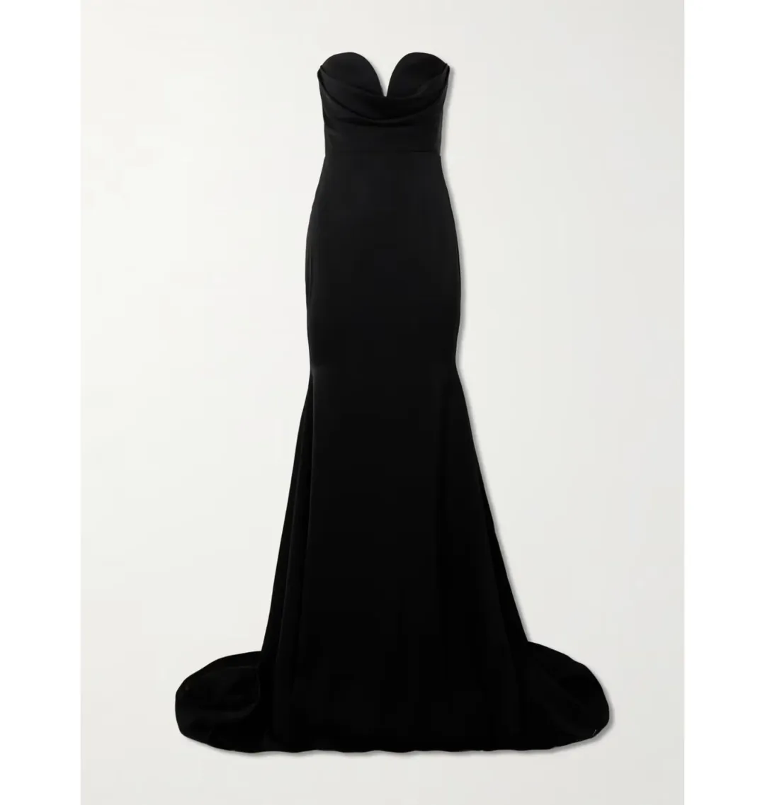 Alex Perry Strapless Sweetheart Drape Gown Black Size AU 8 for rent on The Volte - main image