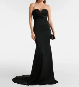Alex Perry Strapless Sweetheart Drape Gown Black Size AU 8 for rent on The Volte - image 6