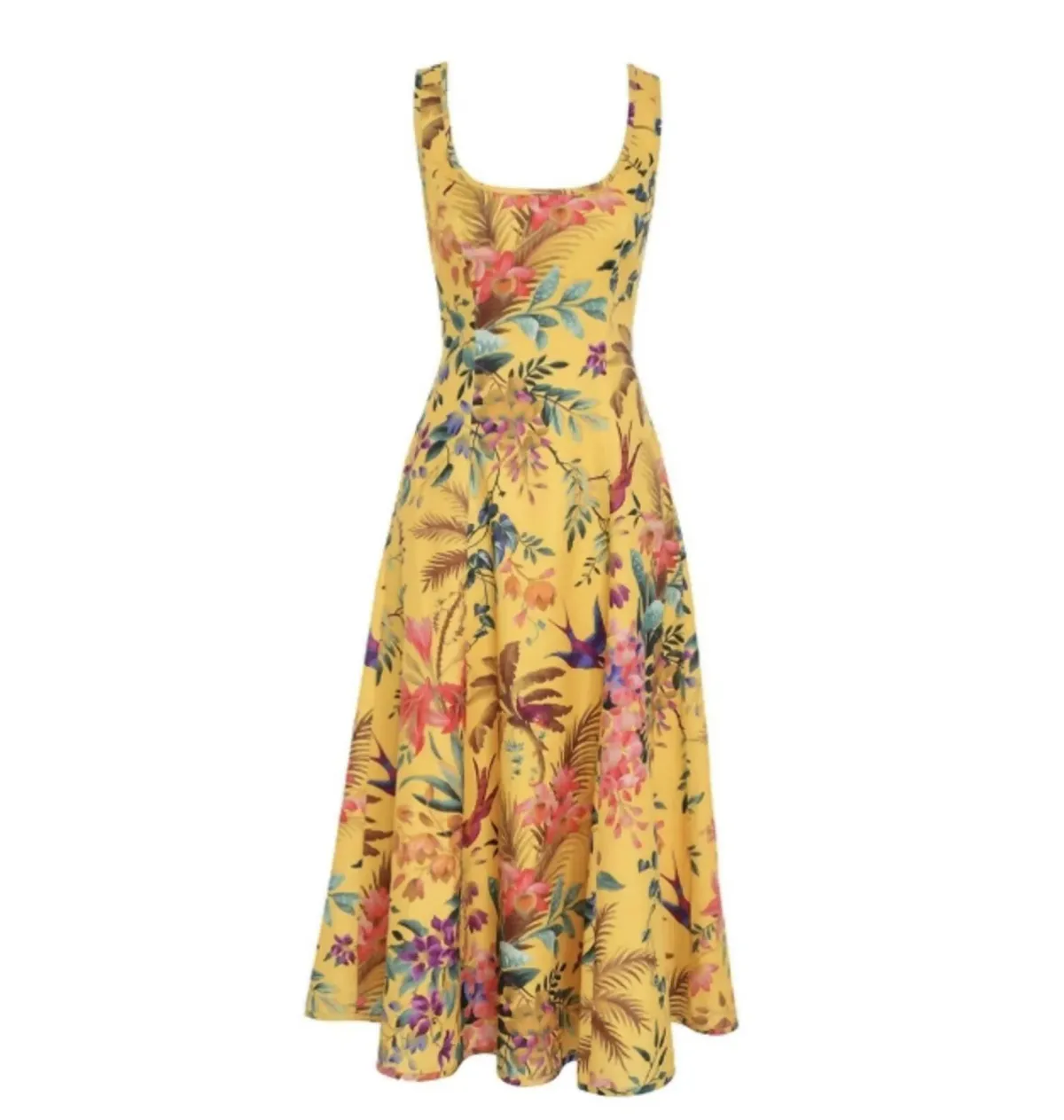 Zimmermann Tropicana Cut Out Midi Dress in Mango Floral Size 0 / AU 8 - Image 3