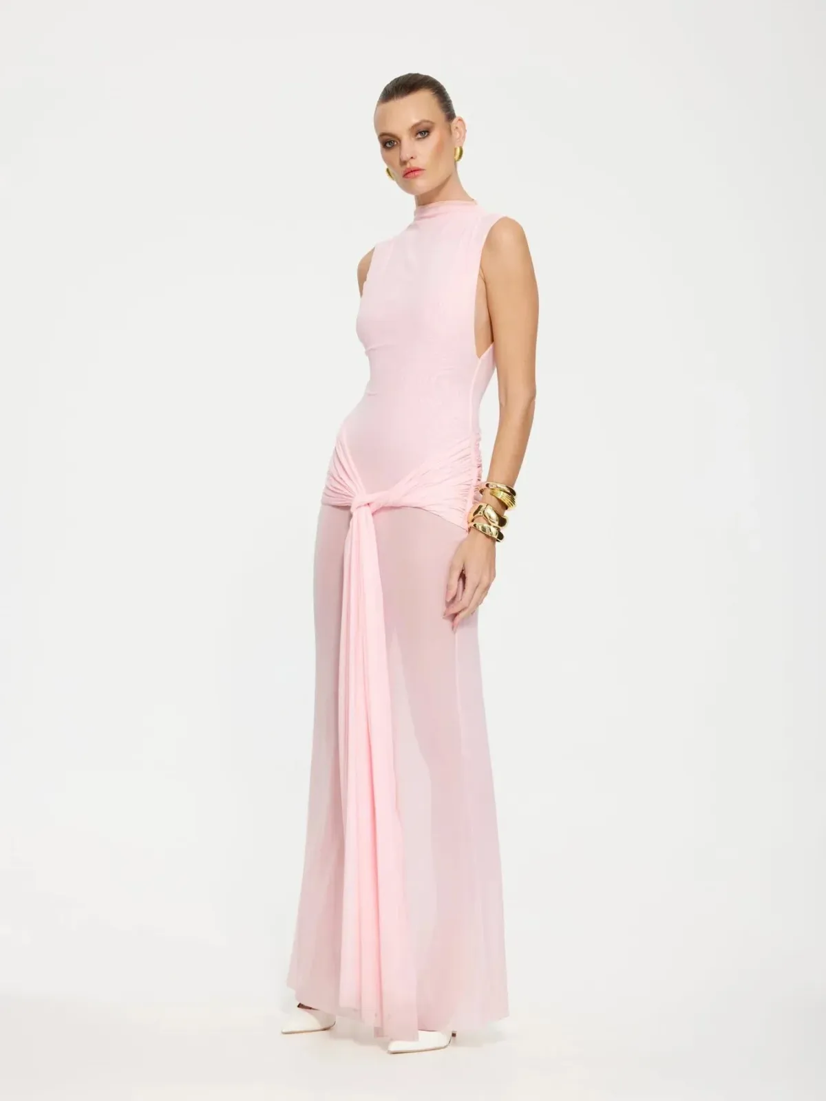 Effie Kats Roza Maxi Dress in Petal Pink Size S / AU 8 - Image 3