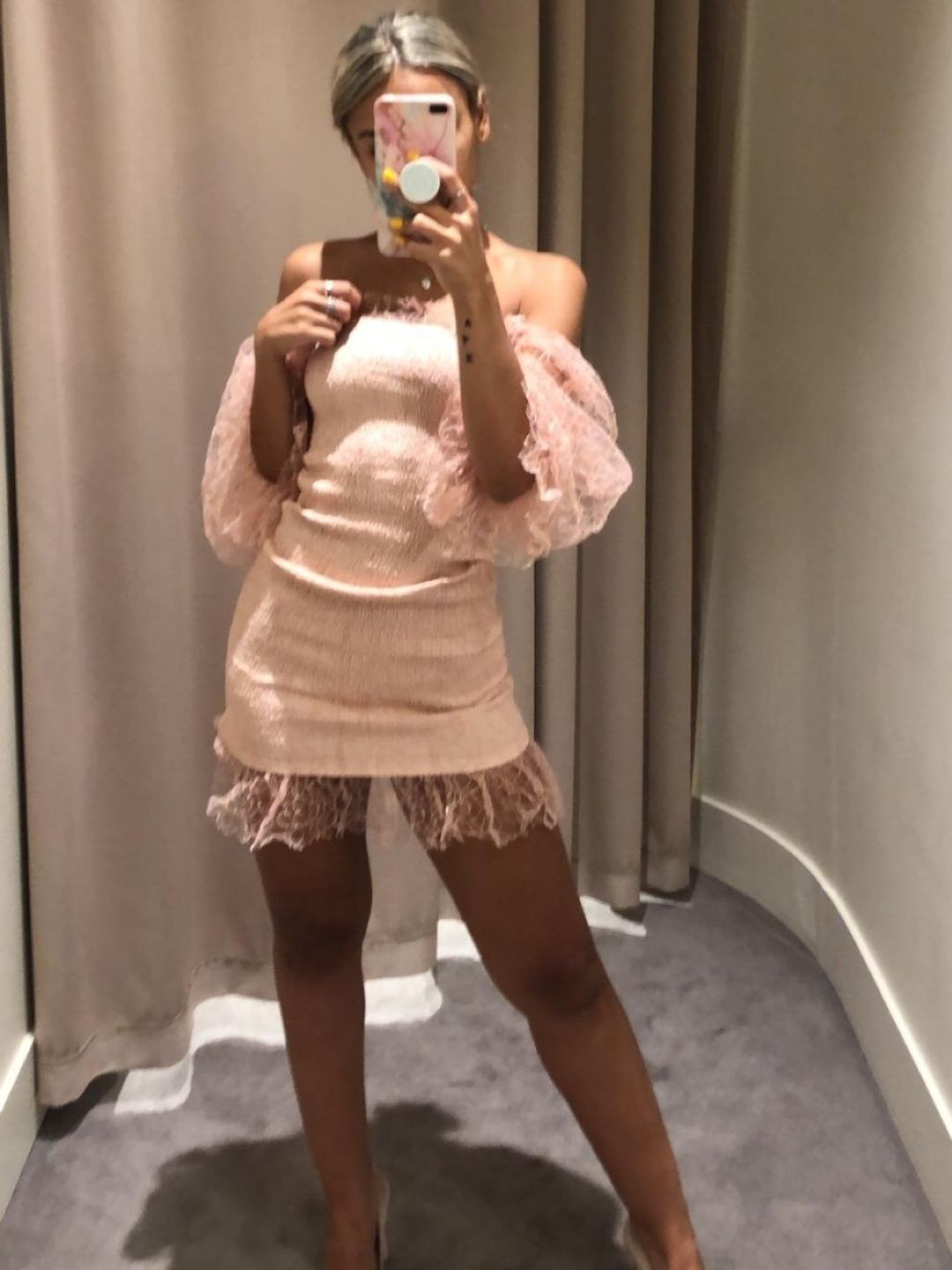 Alice McCall Amora Rouch Dress Blush 6 for rent on The Volte - main image