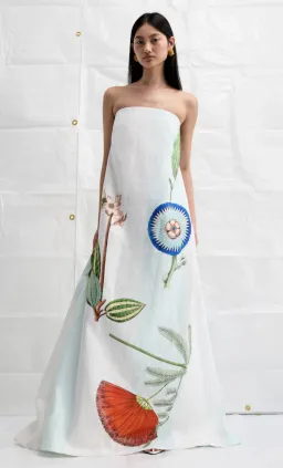 Oroton Grand Floral Gown Multi Size 12 for rent on The Volte - image 3