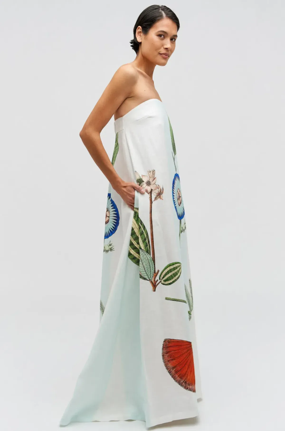 Oroton Grand Floral Gown Multi Size 12 - Image 5