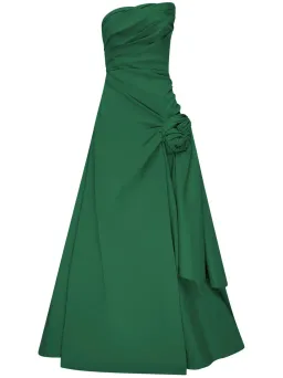 Rachel Gilbert Beki Strapless Taffeta Gown Emerald Size 14 for rent on The Volte - image 1