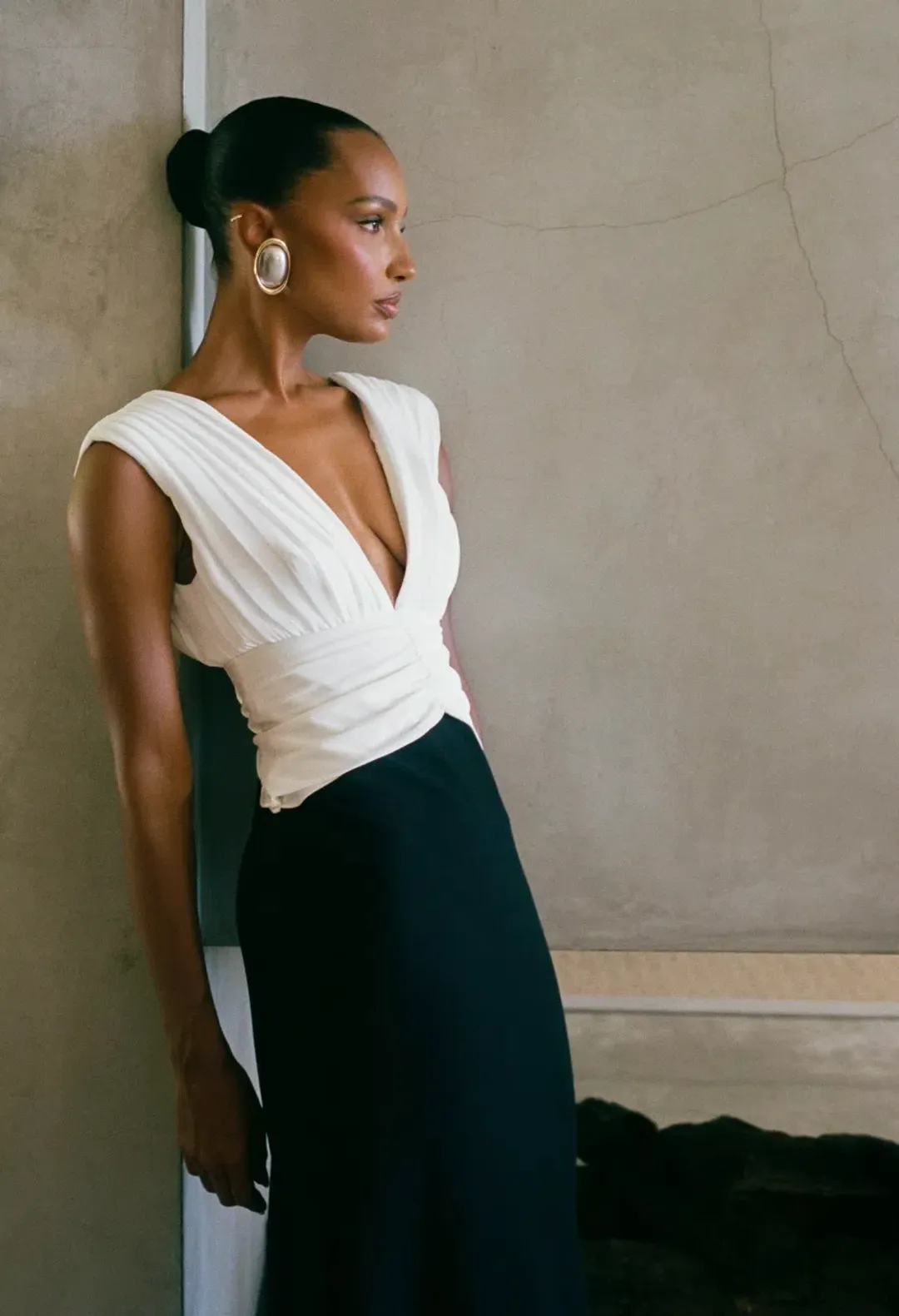 MESHKI Monique Contrast Maxi Dress Black/Dress Size S/Au 8 for rent on The Volte - main image