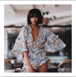 Alice Mccall 'Choose Me Romper' Blue Floral Sz 8 for rent on The Volte - image 1