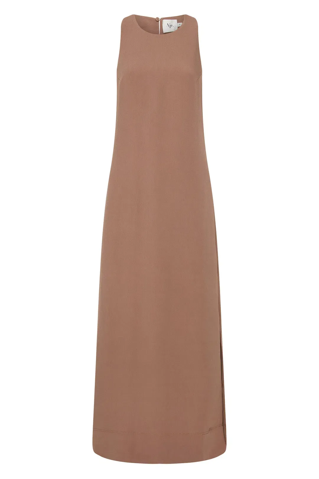 Aje Intrigue Twist Back Midi Dress in Chocolate Brown Size AU 10 for rent on The Volte - main image