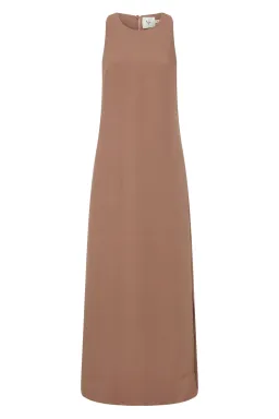 Aje Intrigue Twist Back Midi Dress in Chocolate Brown Size AU 10 for rent on The Volte - image 6