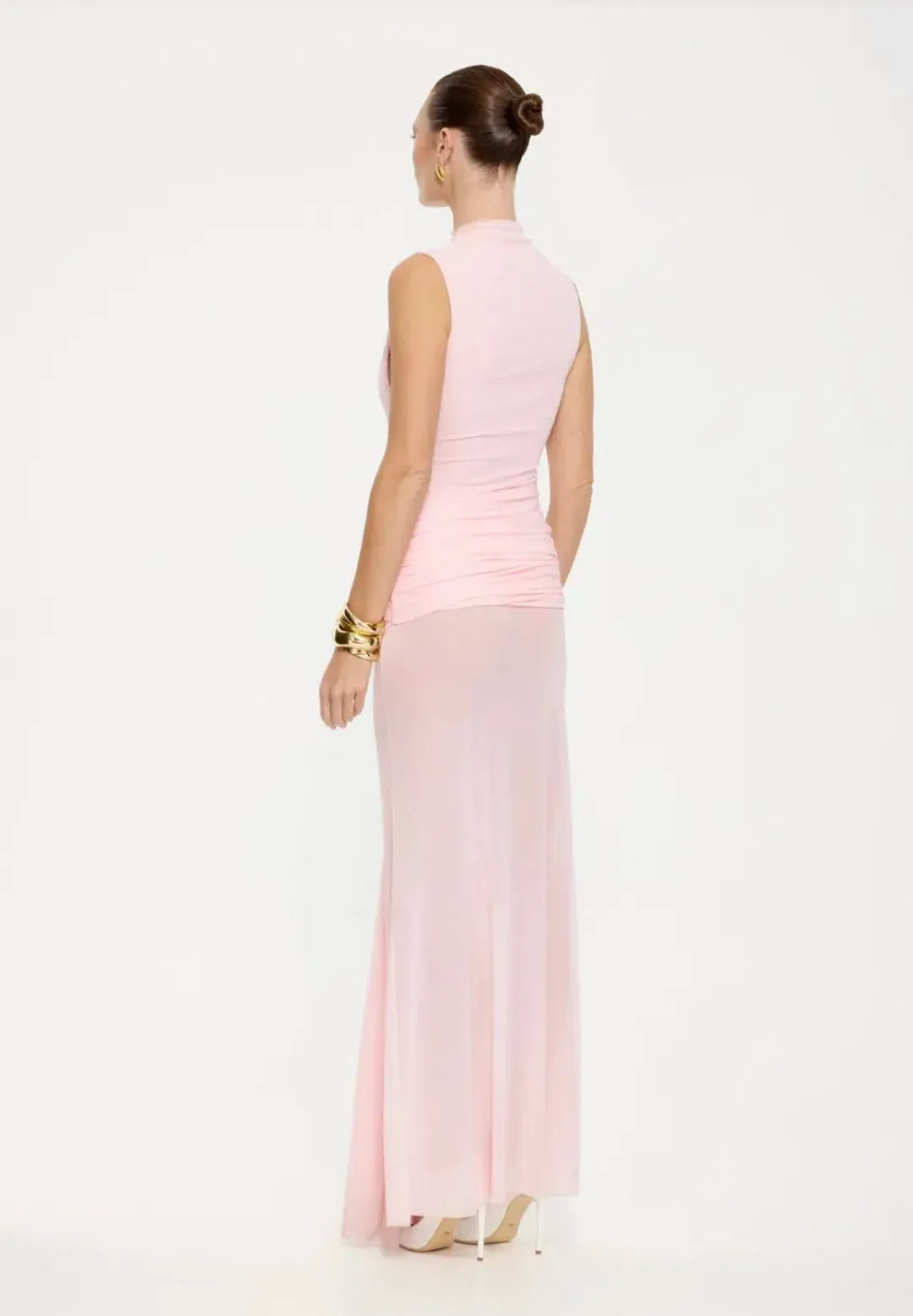 Effie Kats Roza Maxi Dress in Petal Pink Size S / AU 8 for rent on The Volte - main image