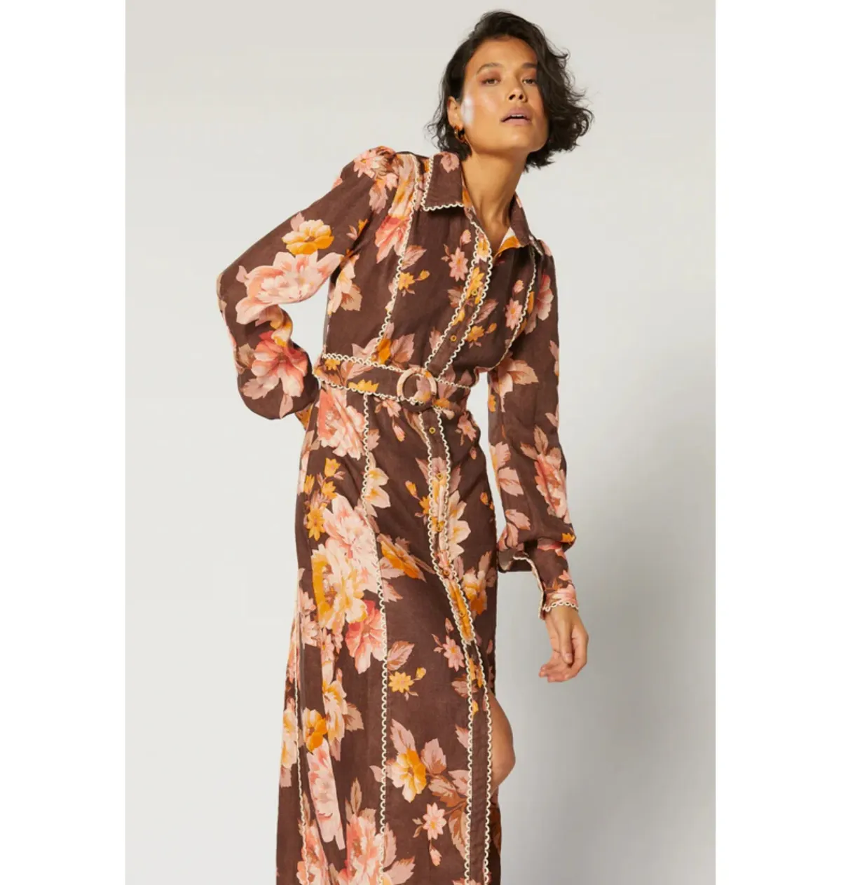 Winona Dahlia Button Maxi Dress Floral Size AU 12 - Image 3