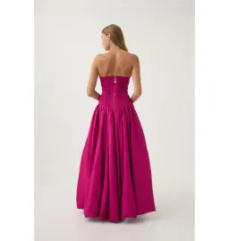 Aje Violette Bubble Hem Maxi Dress Deep Magenta Size L / AU 12 for rent on The Volte - image 2