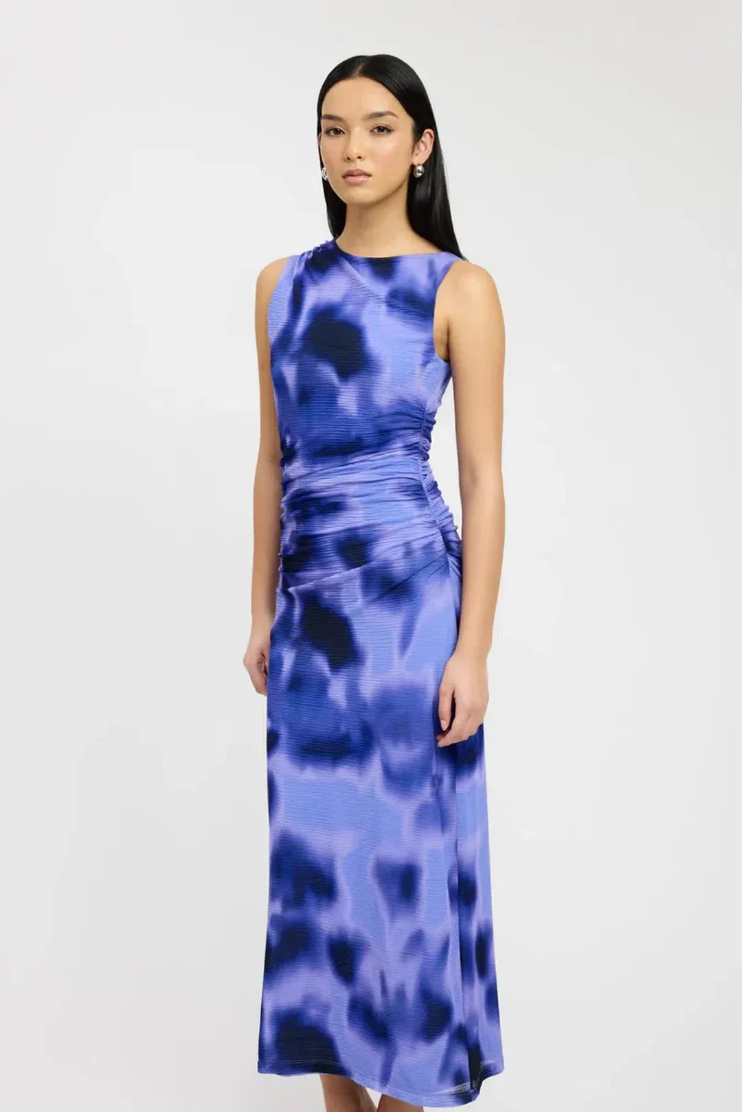 Kookai Poppy Purple Print Maxi Dress Poppy Size 8 for rent on The Volte - main image