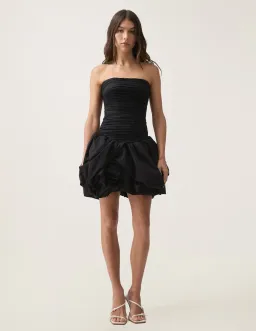 Aje Violette Bubble Hem Mini Dress in Black Size 10 for rent on The Volte - image 1