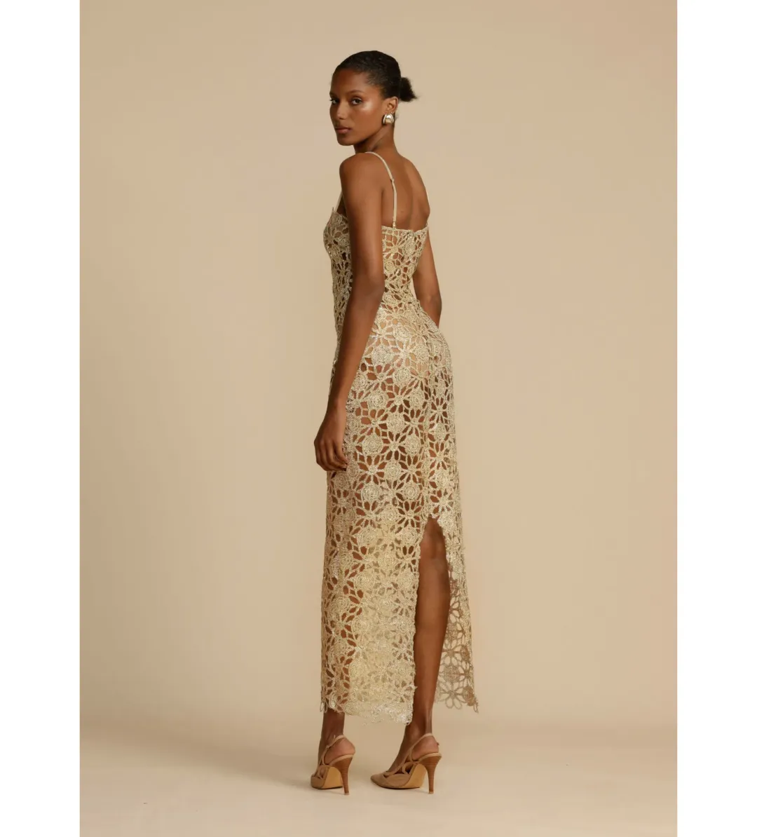 Arcina Ori Kendra Dress Gold Size 6 for rent on The Volte - main image