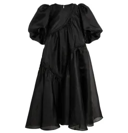 Aje Riviera Braided Midi Dress Black Size 6 for rent on The Volte - image 5