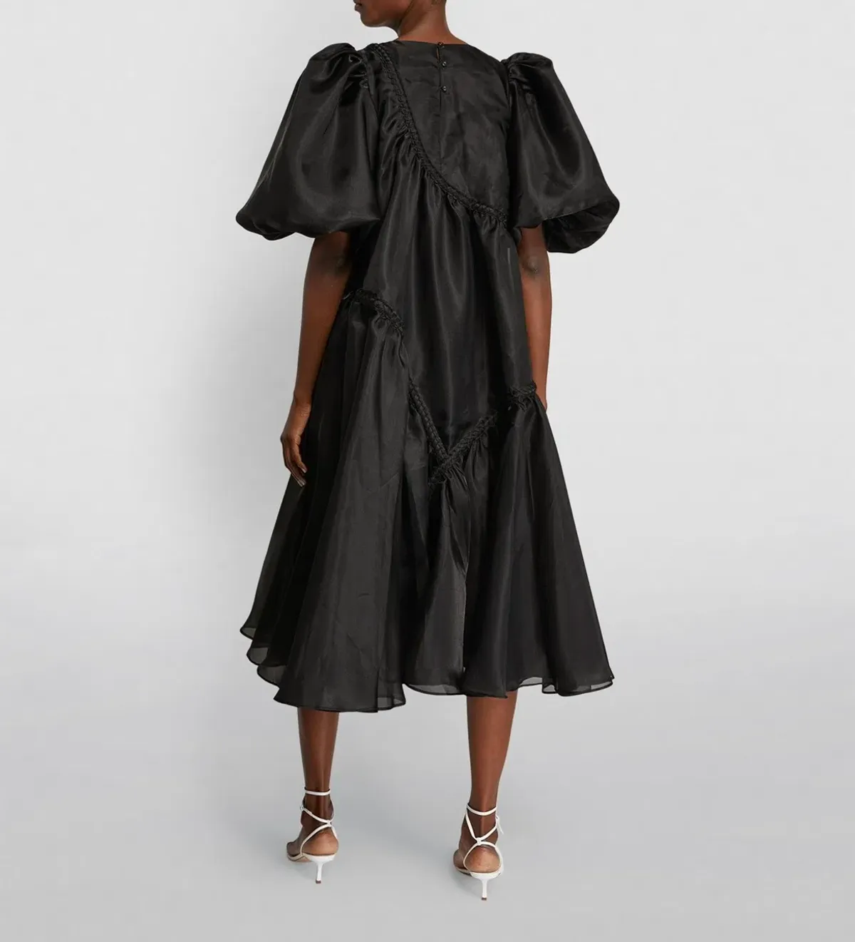 Aje Riviera Braided Midi Dress Black Size 6 - Image 2