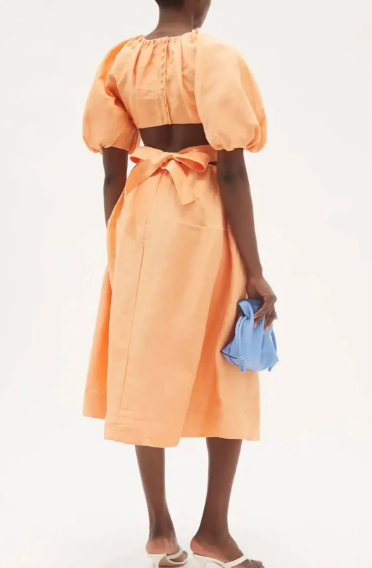 Aje Mimosa Cutout Midi Dress In Mandarin Size 12 - Image 2