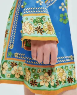 Alemais Linda Mini Dress Blue/Print Size 8 for rent on The Volte - image 3