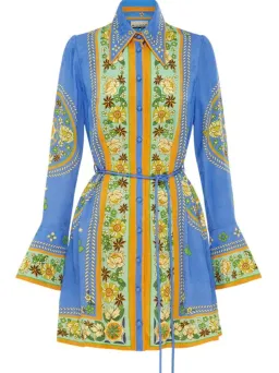 Alemais Linda Mini Dress Blue/Print Size 8 for rent on The Volte - image 2