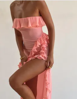 House of CB Sarina Maxi Dress Apricot Size 6 for rent on The Volte - image 4