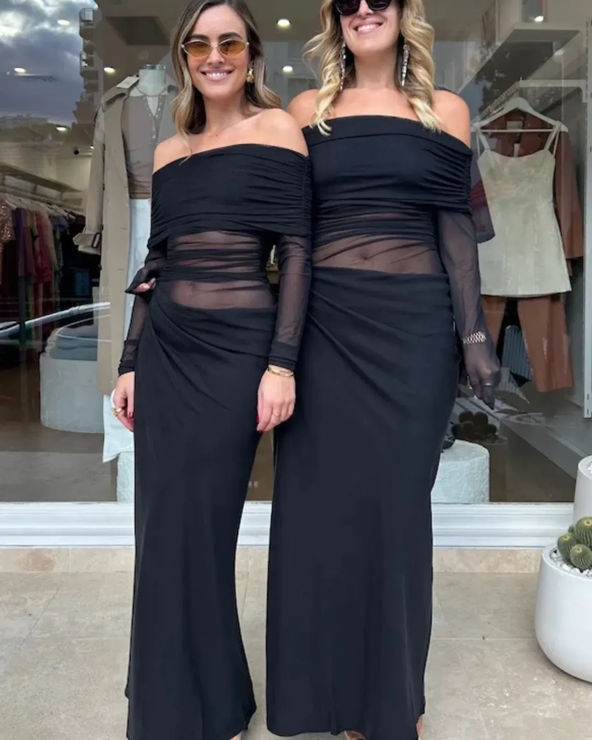 Benni Yasmin Off-Shoulder Maxi Dress Black Size 8 - Image 5