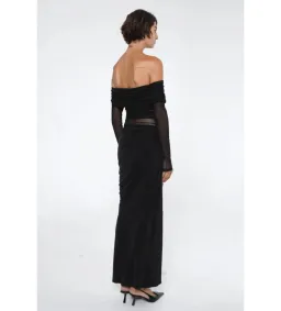 Benni Yasmin Off-Shoulder Maxi Dress Black Size 8 for rent on The Volte - image 2