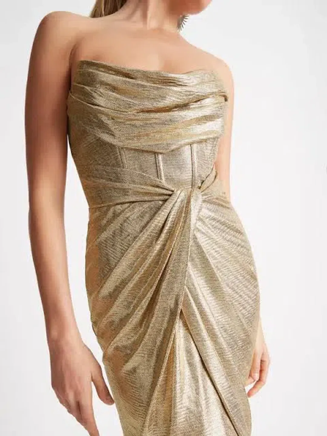 Sheike Cosmopolitan Dress in Gold Size 14 for rent on The Volte - main image