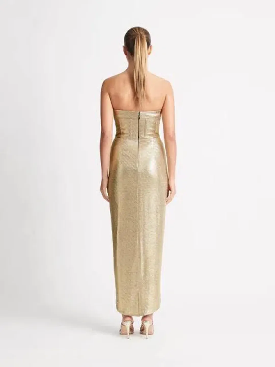 Sheike Cosmopolitan Dress in Gold Size 14 for rent on The Volte - main image