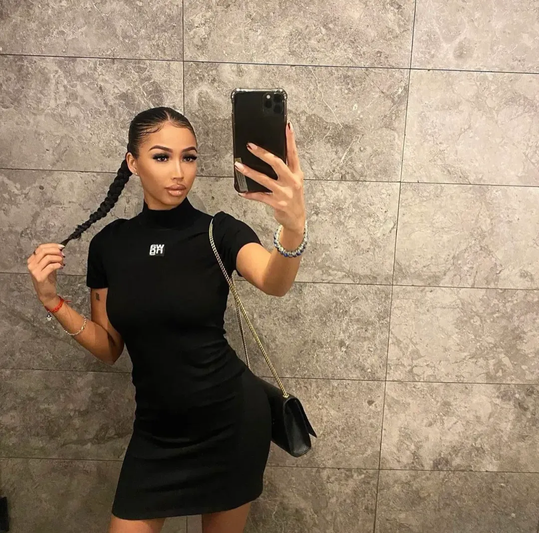 Alexander Wang Crewneck Mini Dress Black Size 6 for rent on The Volte - main image