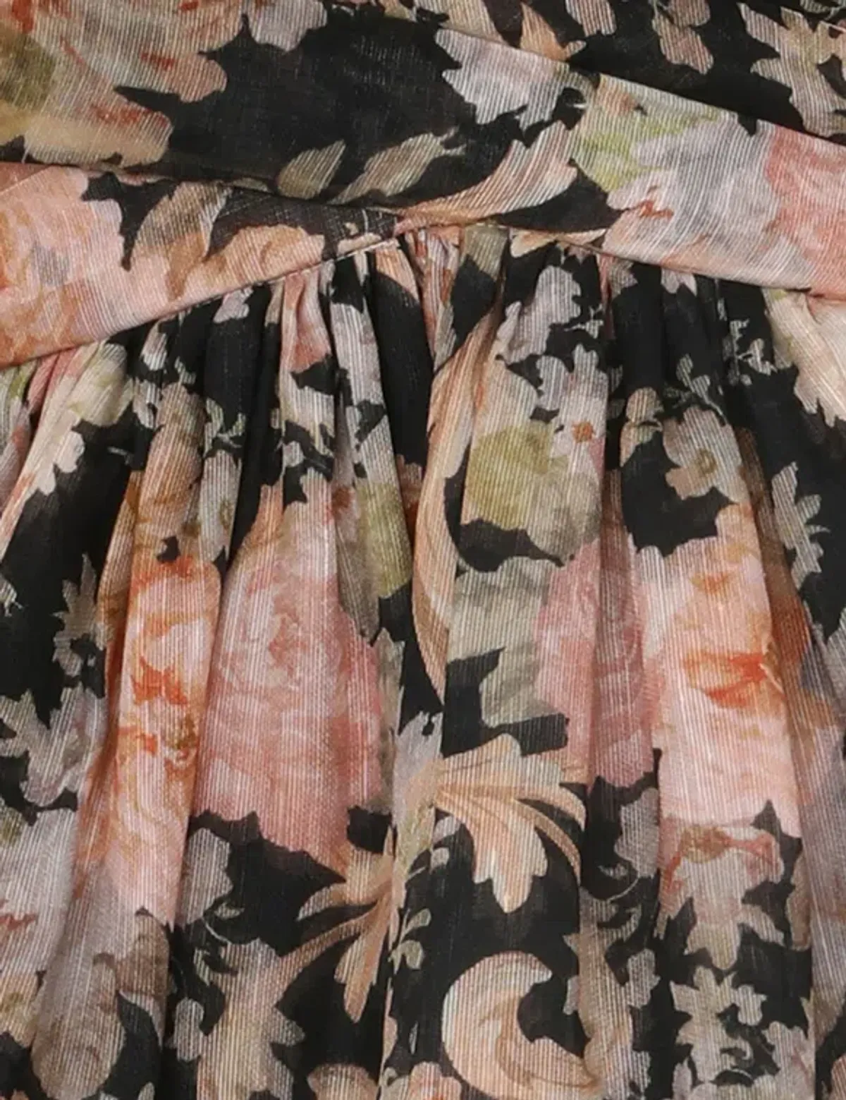 Zimmermann Illustration Draped Mini Dress in Tea Rococo Floral Size 3 / AU 14 - Image 5