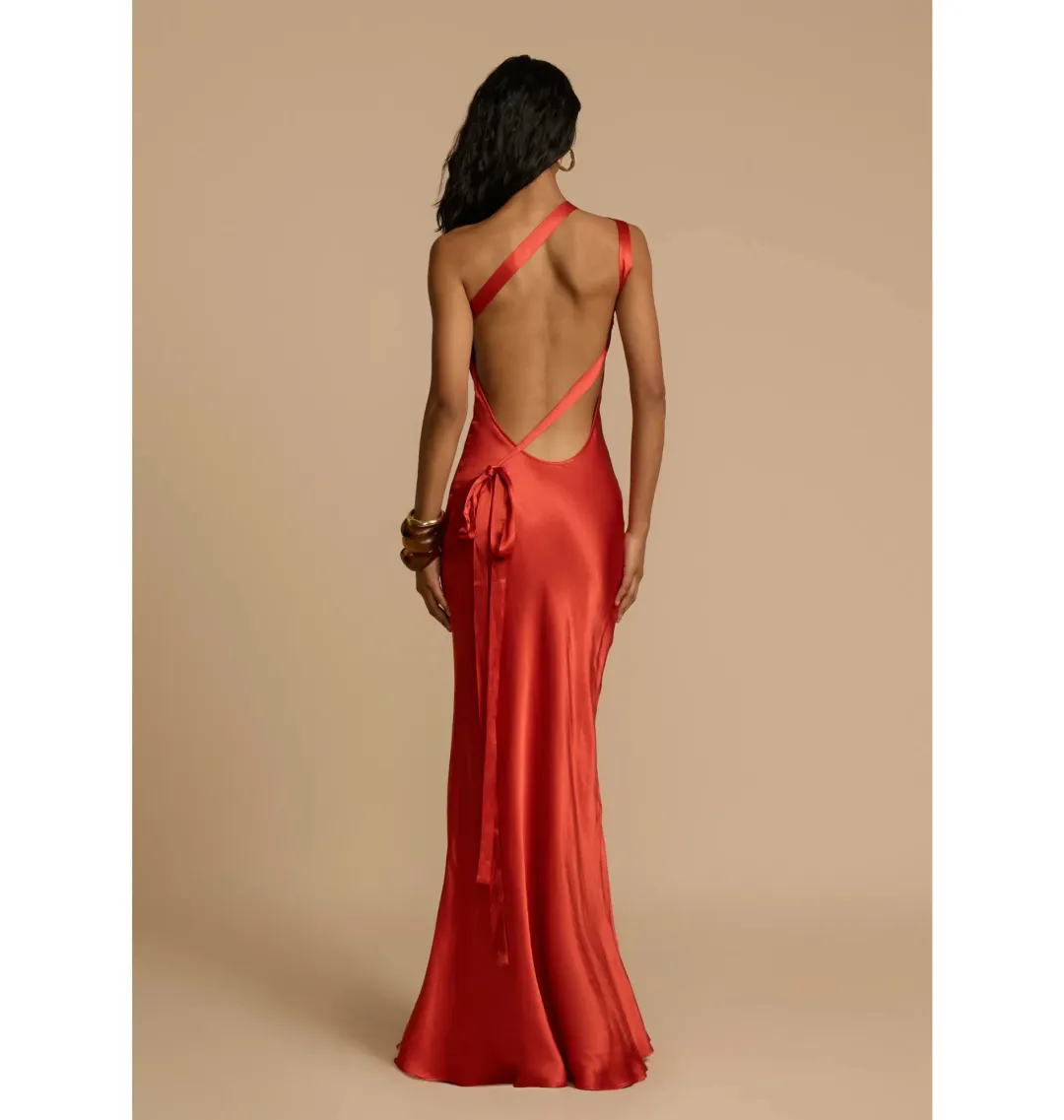 Arcina Ori Monique Dress Rust Size M / AU 10 for rent on The Volte - main image