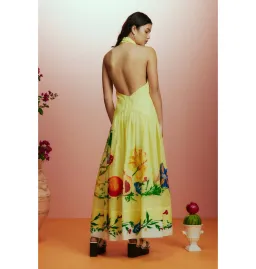 Alemais Dahlia Halter Gown Lemon Size AU 8 for rent on The Volte - image 3