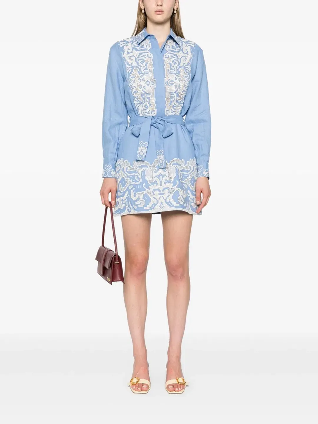 Alemais Arion Mini Dress Cornflower Blue Size AU 10 for rent on The Volte - main image