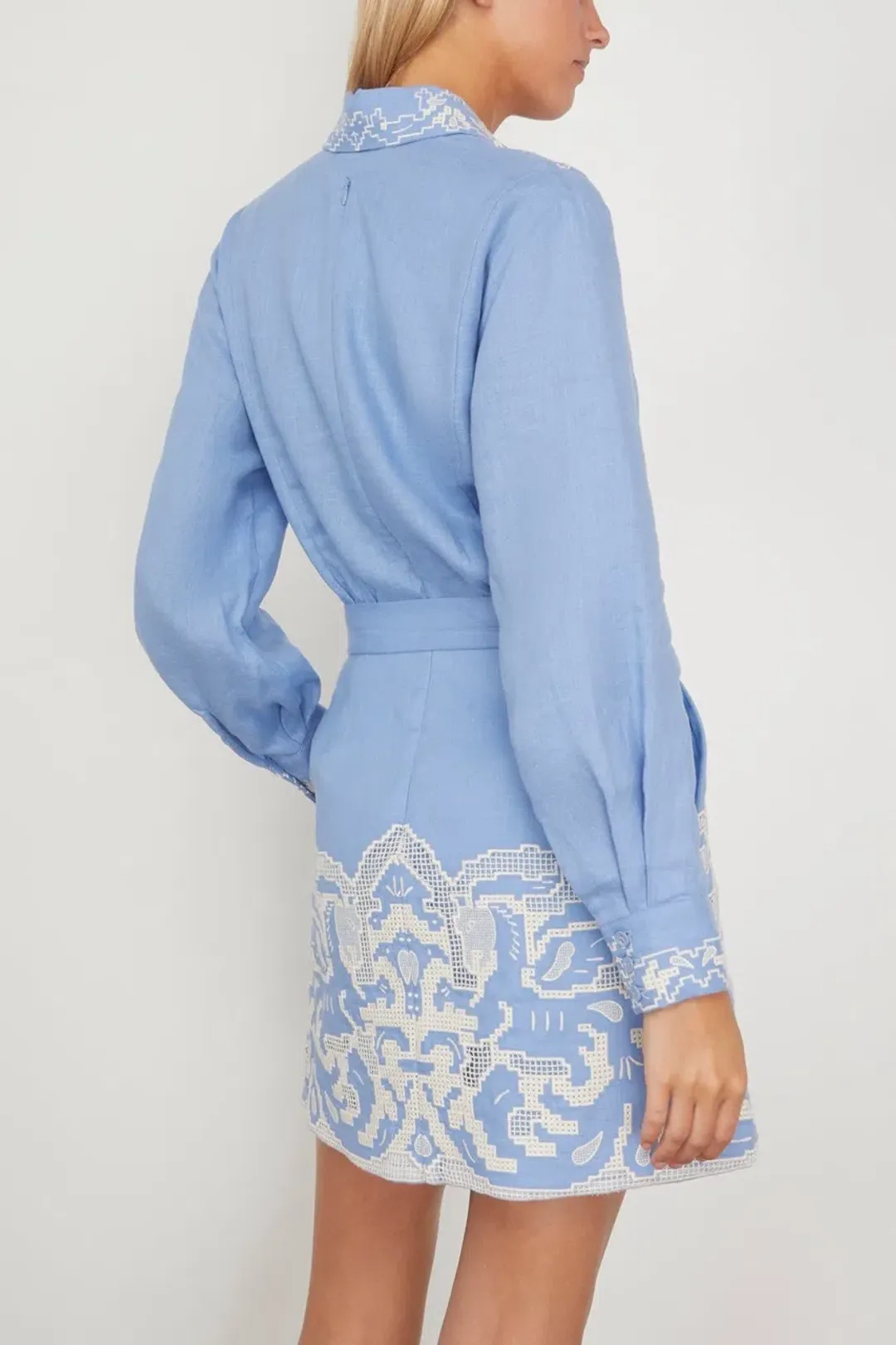 Alemais Arion Mini Dress Cornflower Blue Size AU 10 for rent on The Volte - main image