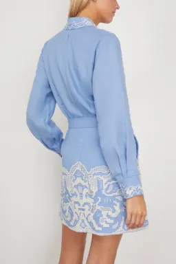 Alemais Arion Mini Dress Cornflower Blue Size AU 10 for rent on The Volte - image 7