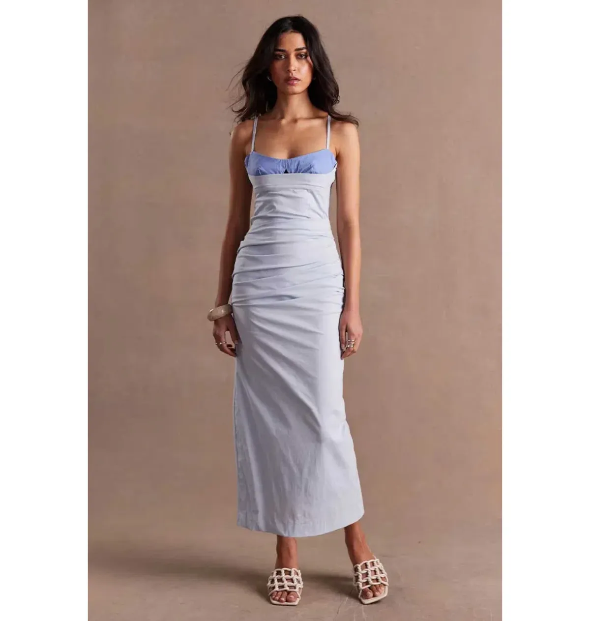 Sovere Beguile Midi Dress Moody Blue Size Small / AU 8 for rent on The Volte - main image