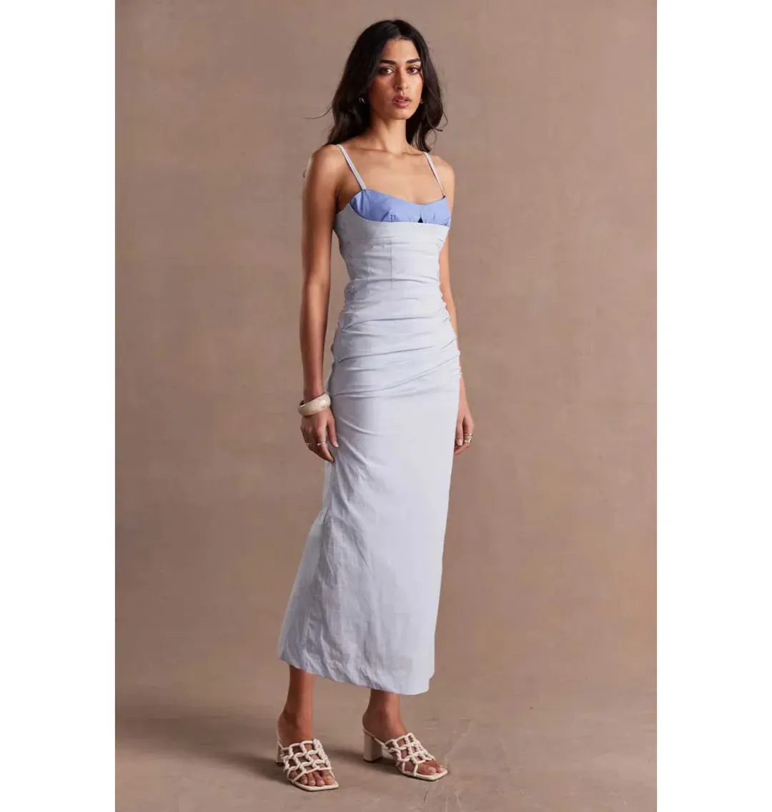 Sovere Beguile Midi Dress Moody Blue Size Small / AU 8 for rent on The Volte - main image