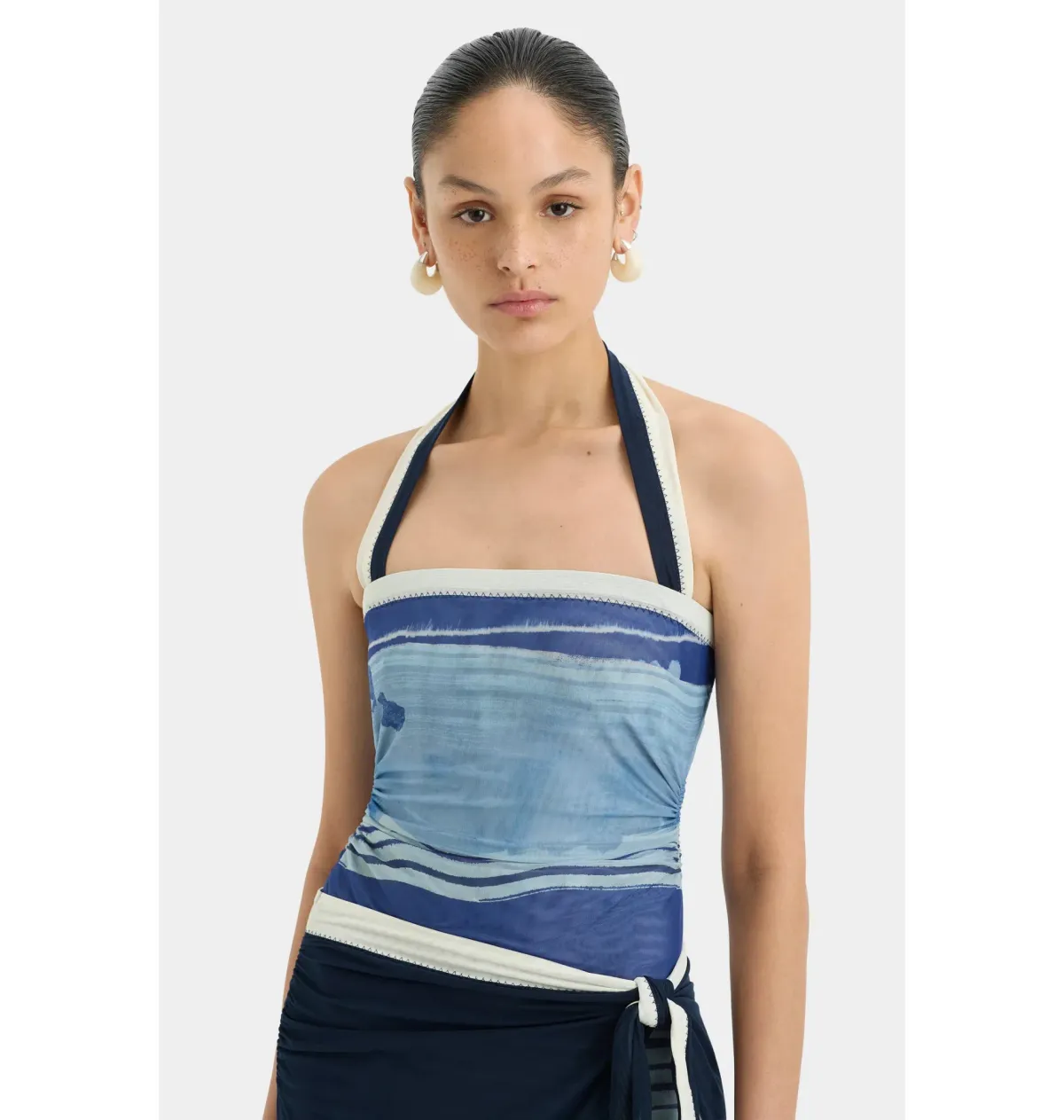 Sir the Label Breeze Mini Dress in Shoreline Stripe Size 0 / AU 6 - Image 2