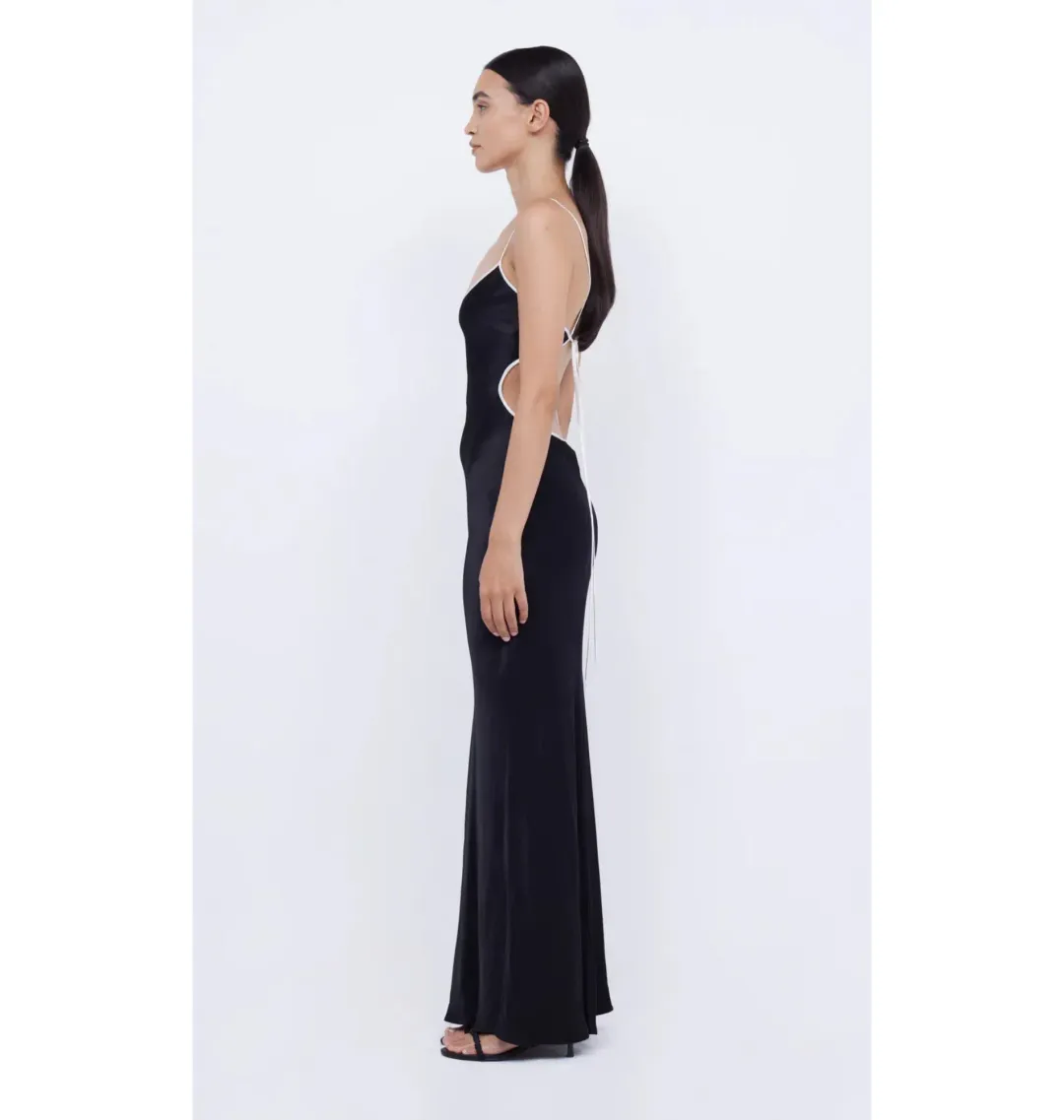Bec & Bridge Cedar City Maxi Dress Black/Ivory Size AU 8 for rent on The Volte - main image