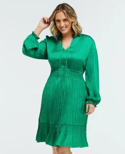 Estelle Clothing Nina Shirred Dress Green Size AU 20 for rent on The Volte - image 3