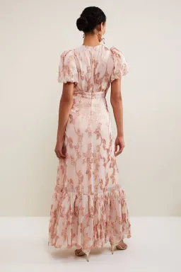 Phase Eight Genette Jacquard Pink Dress Pink Size 20 for rent on The Volte - image 3