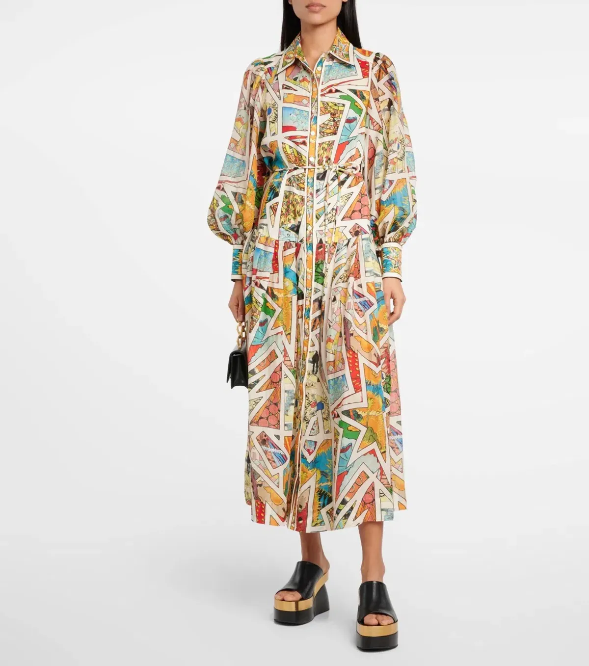 Alemais Star Man Midi Shirtdress Multi Size 10 AU for rent on The Volte - main image