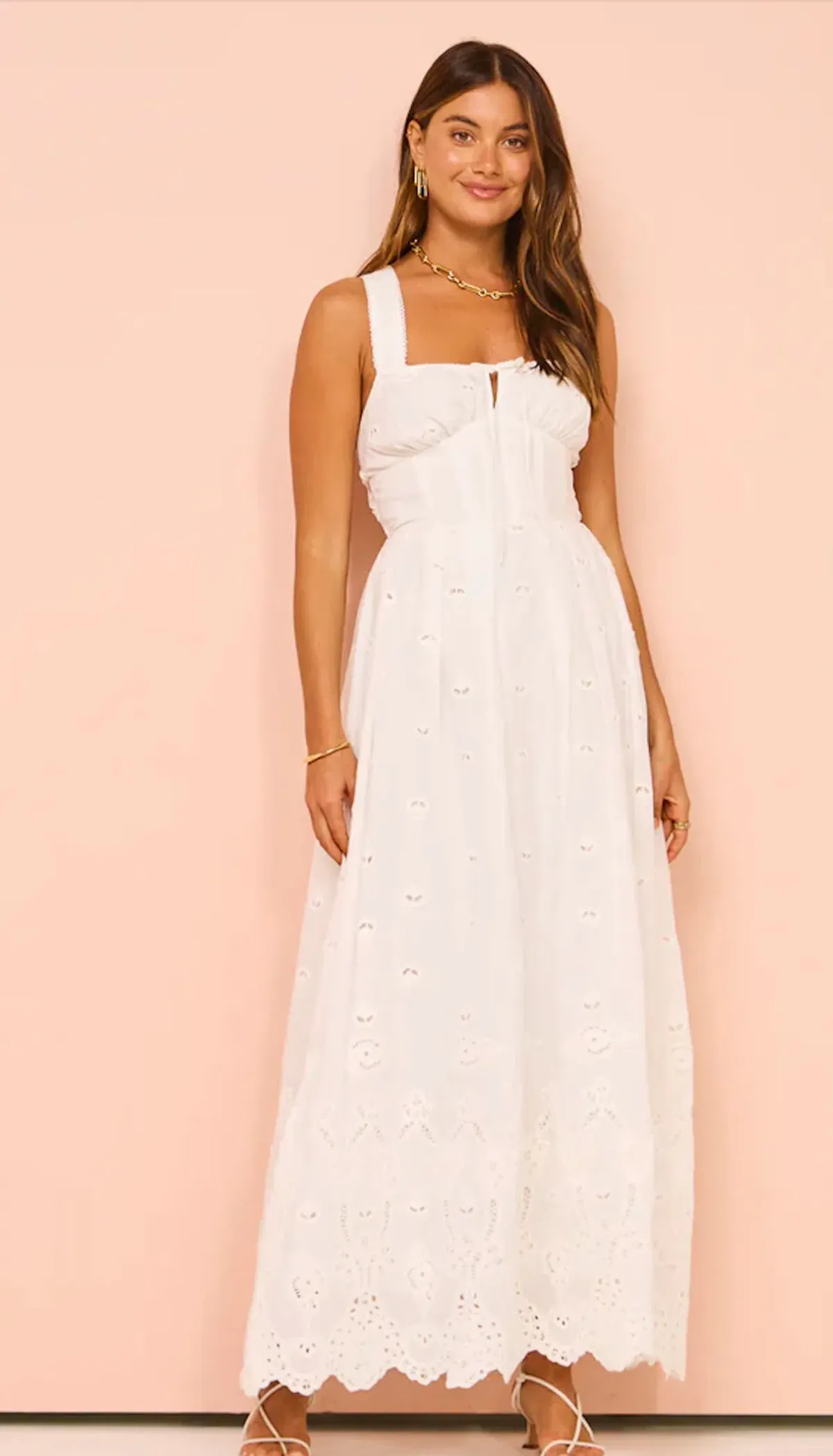 Hansen & Gretel Tulsa Maxi Dress in White Jasmine Size S / AU 8 - Image 5