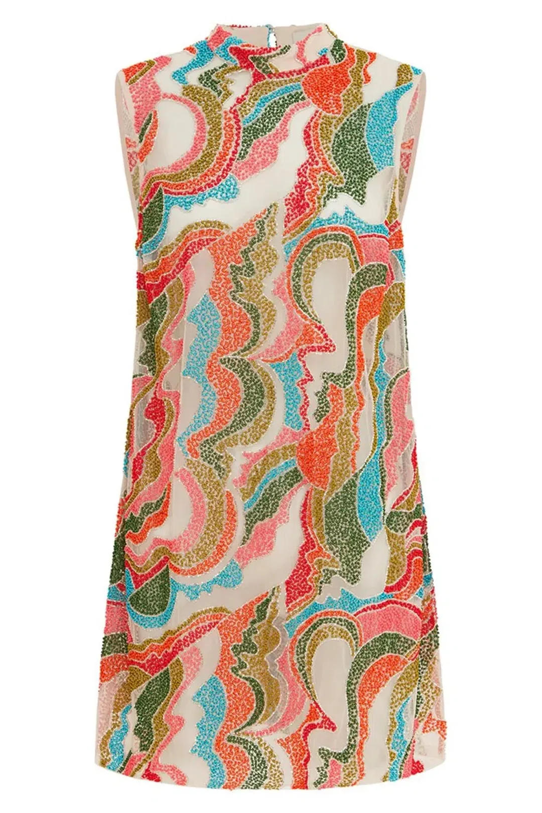 Alemais The Five Bead Embellished Mini Dress Multi Size 10 AU for rent on The Volte - main image