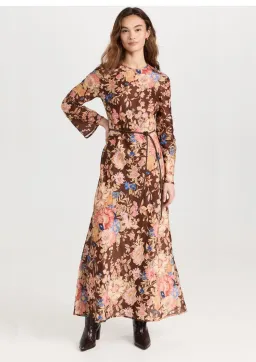 Zimmermann August Bias Maxi Dress Chocolate Floral Size 4 / AU 16 for rent on The Volte - image 4