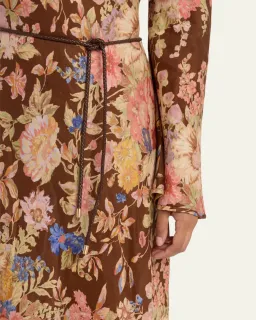 Zimmermann August Bias Maxi Dress Chocolate Floral Size 4 / AU 16 for rent on The Volte - image 6
