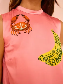 Alemais Paradiso Silk Midi Dress Pink Multi Size 10 AU for rent on The Volte - image 17