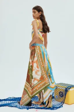 Alemais Samaki Scarf Top & Paradiso Silk Scarf Skirt Set Multi Size 10 AU for rent on The Volte - image 4